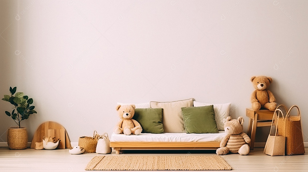 Design de interiores de bebê rosa