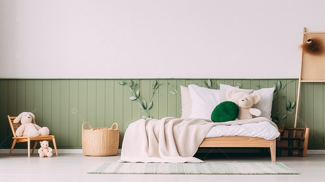 Design de interiores de bebê rosa