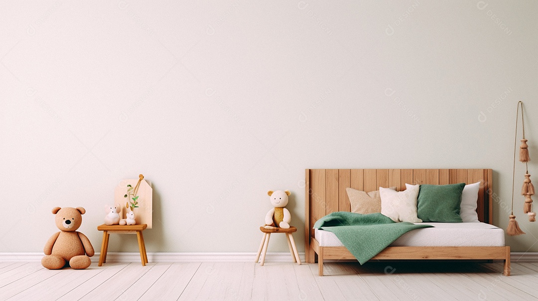 Design de interiores de bebê rosa