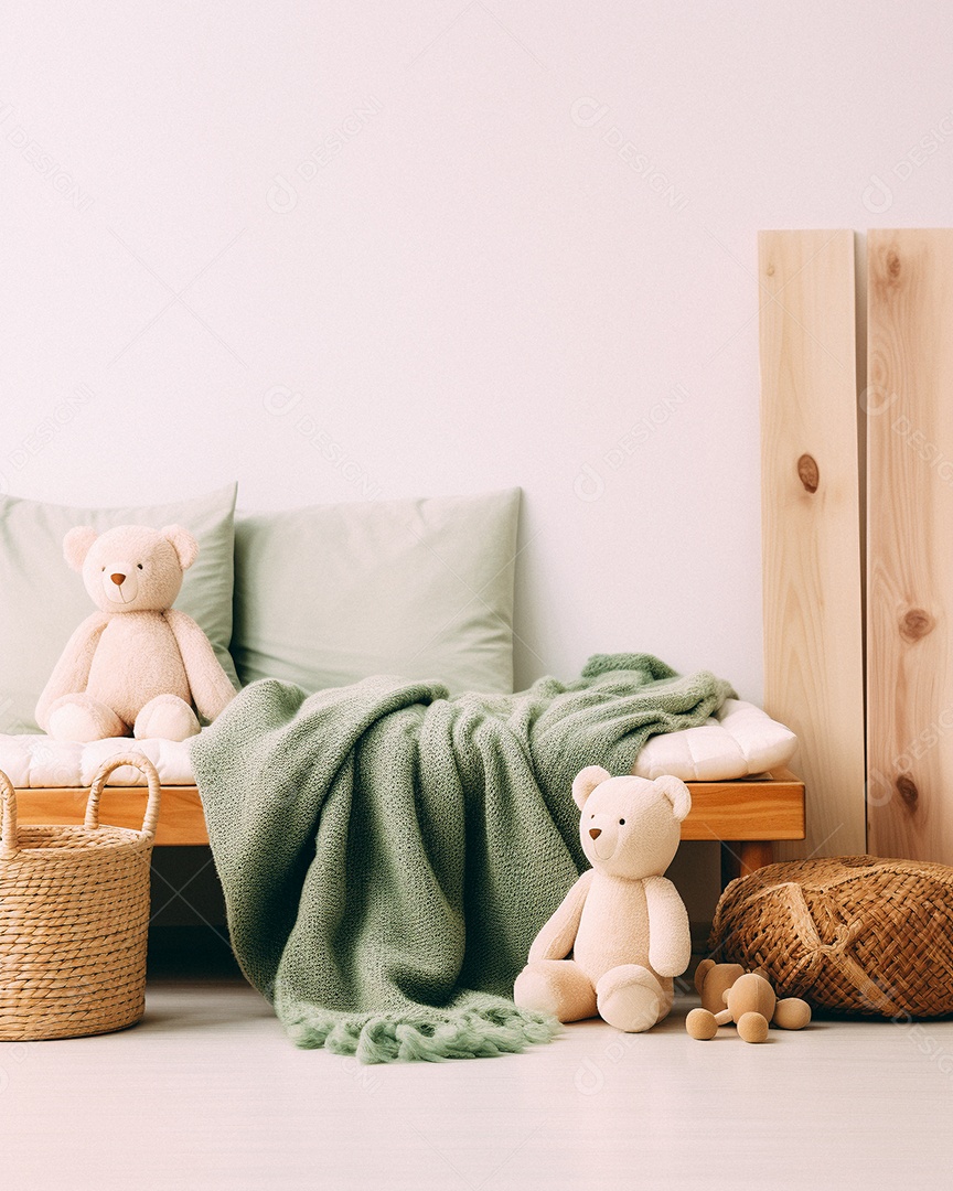Design de interiores de bebê rosa