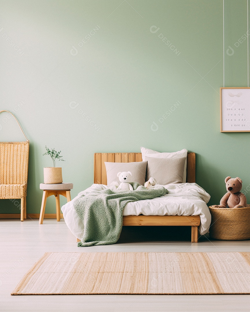 Design de interiores de bebê rosa