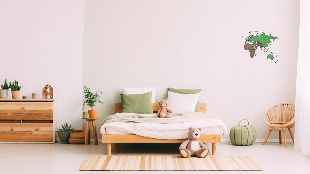 Design de interiores de bebê rosa