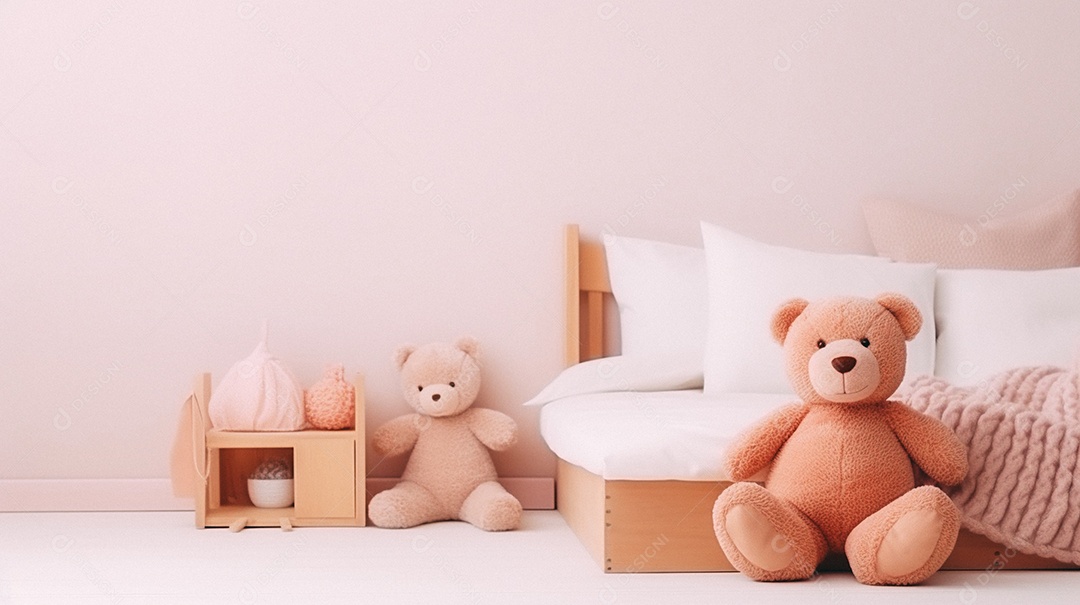 Design de interiores de bebê rosa