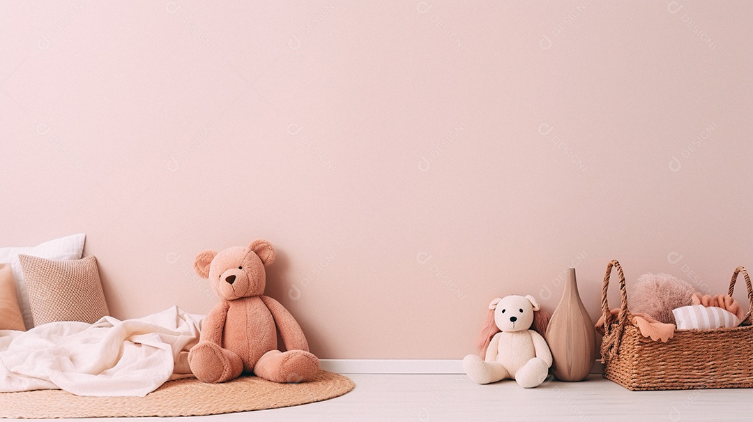 Design de interiores de bebê rosa