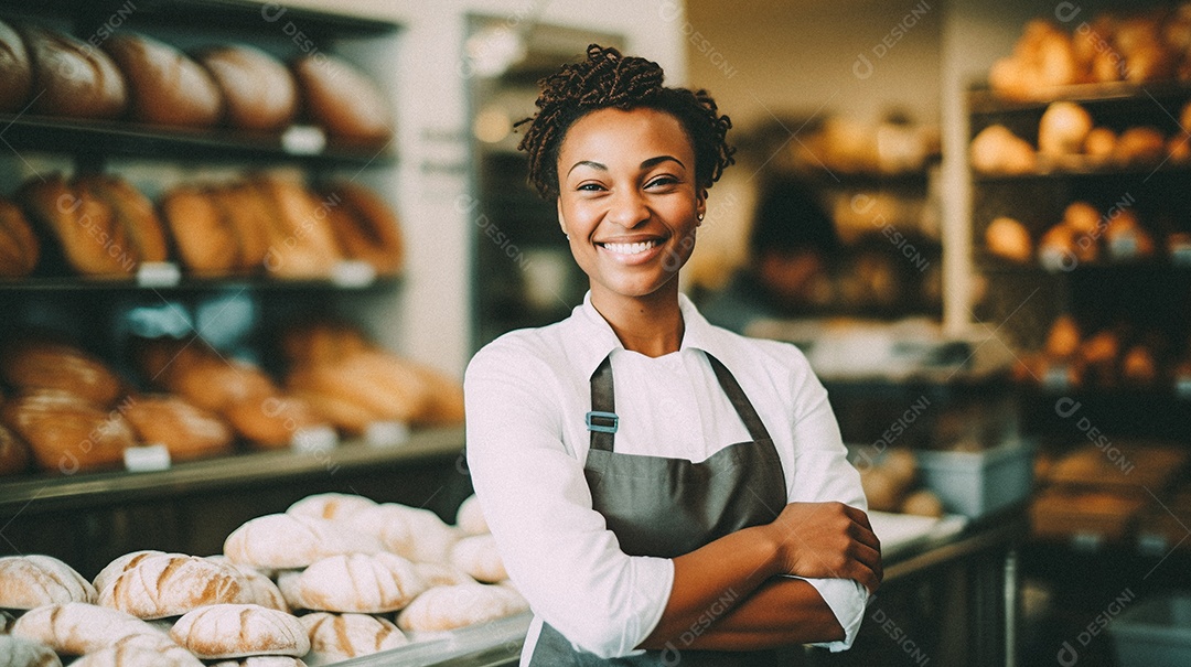 Mulher trabalhando em uma barbearia