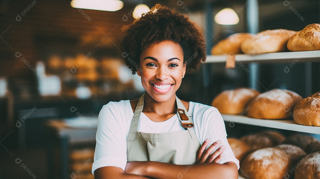 Mulher trabalhando em uma barbearia