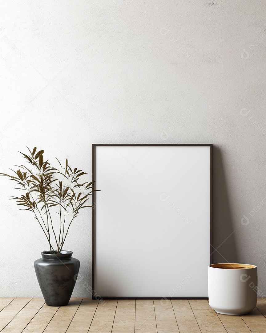 Maquete 3D do interior da sala de estar