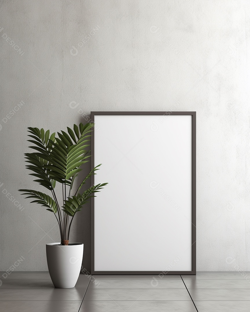 Maquete 3D do interior da sala de estar