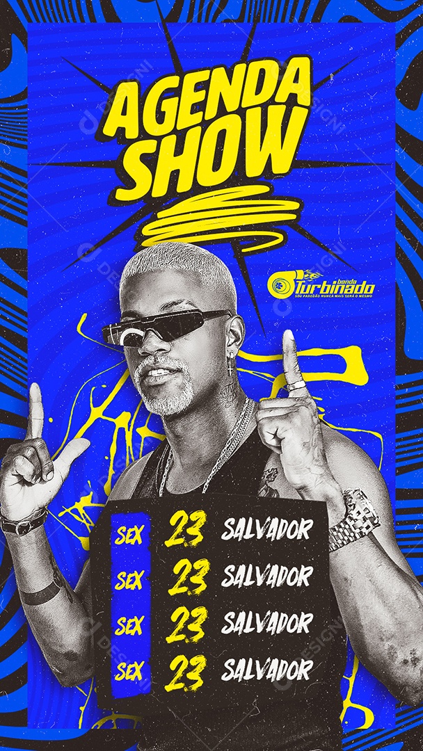 Social Media Flyer Story Agenda Show PSD Editável