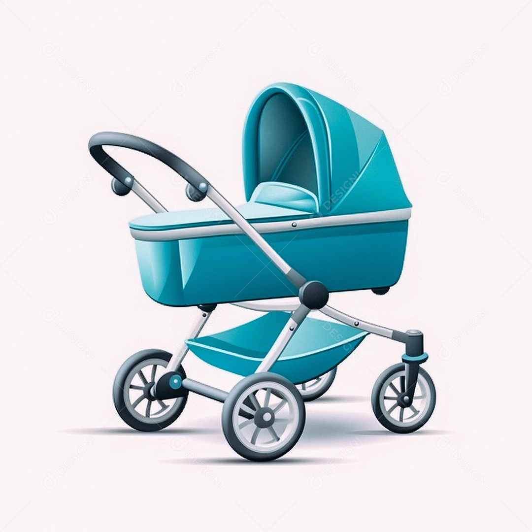 Carrinho  azul de bebê