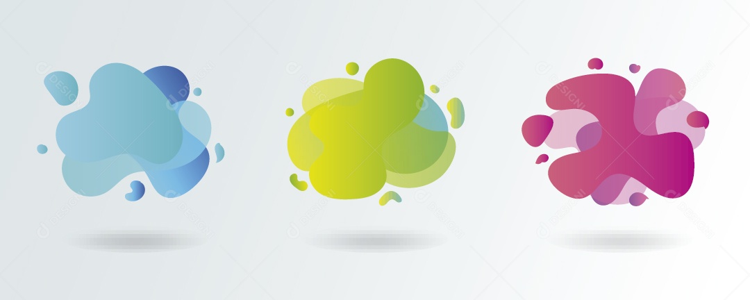 Conjunto de Formas Abstratas Ilustração Vetor EPS