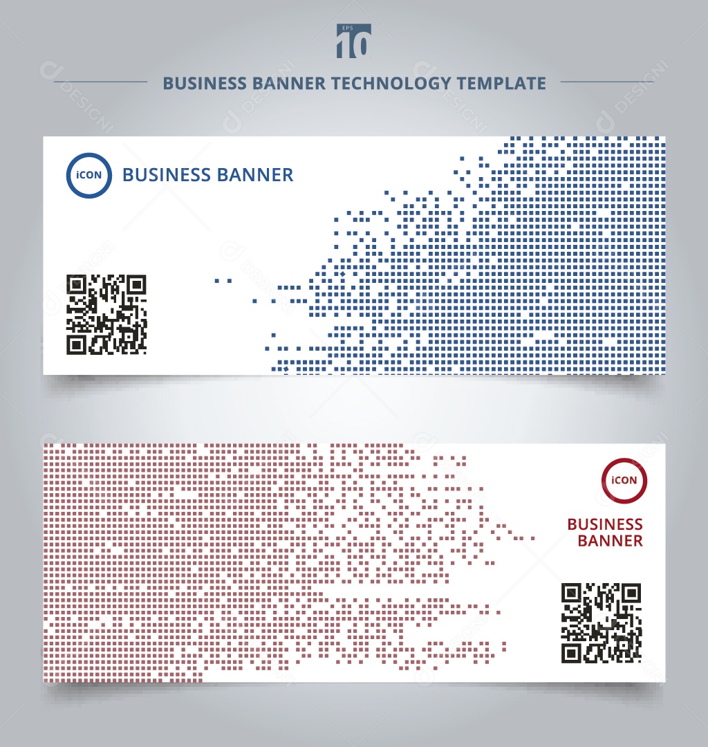 Modelo de Banner Ilustração Vetor EPS Editável