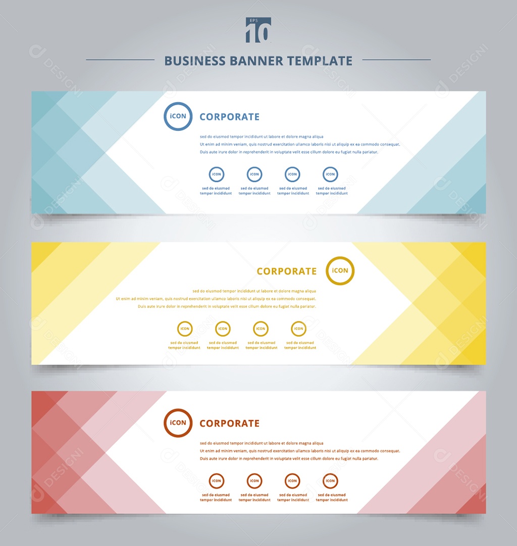 Modelo de Banner Ilustração Vetor EPS Editável