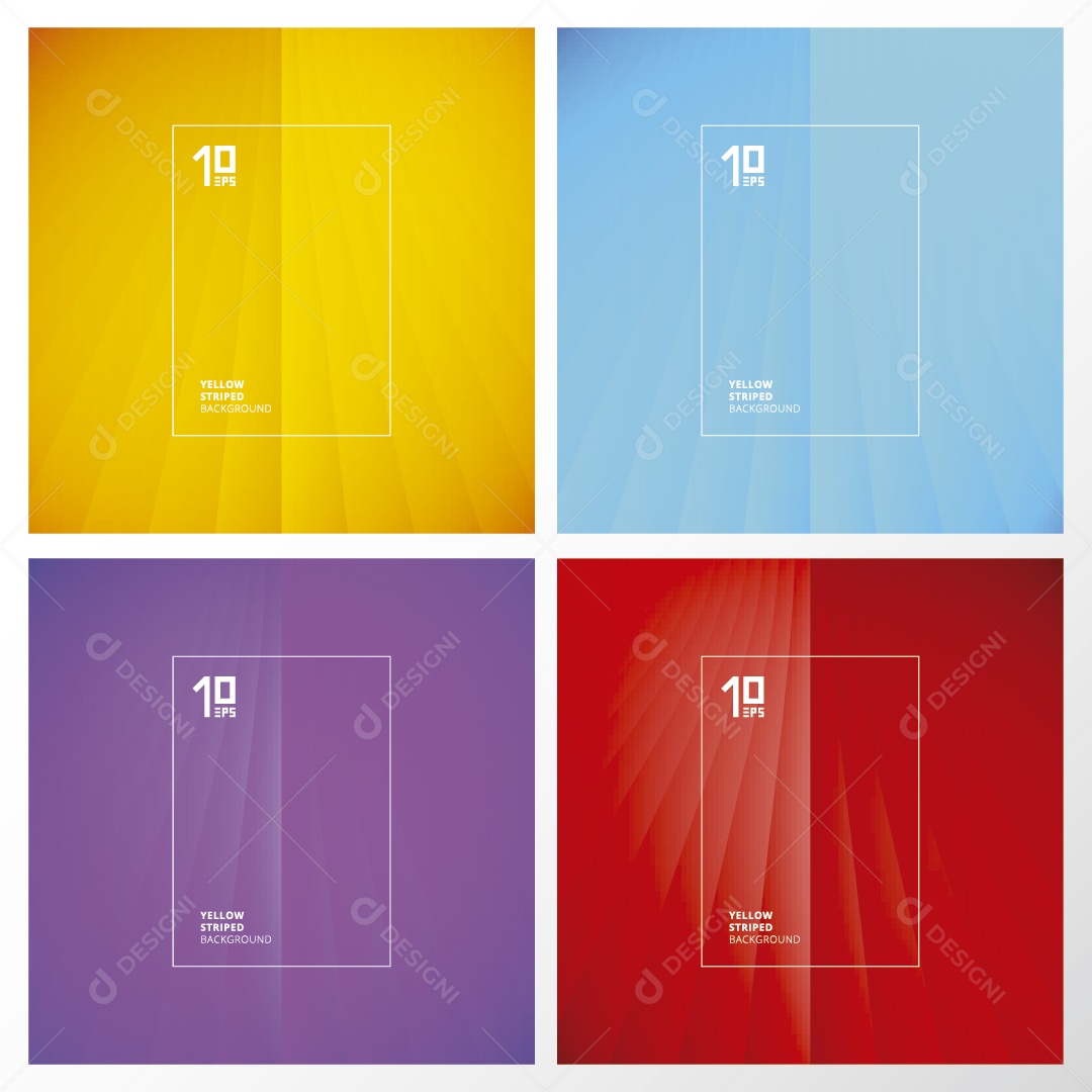 Conjunto de Backgrounds Abstratos Ilustração Vetor EPS