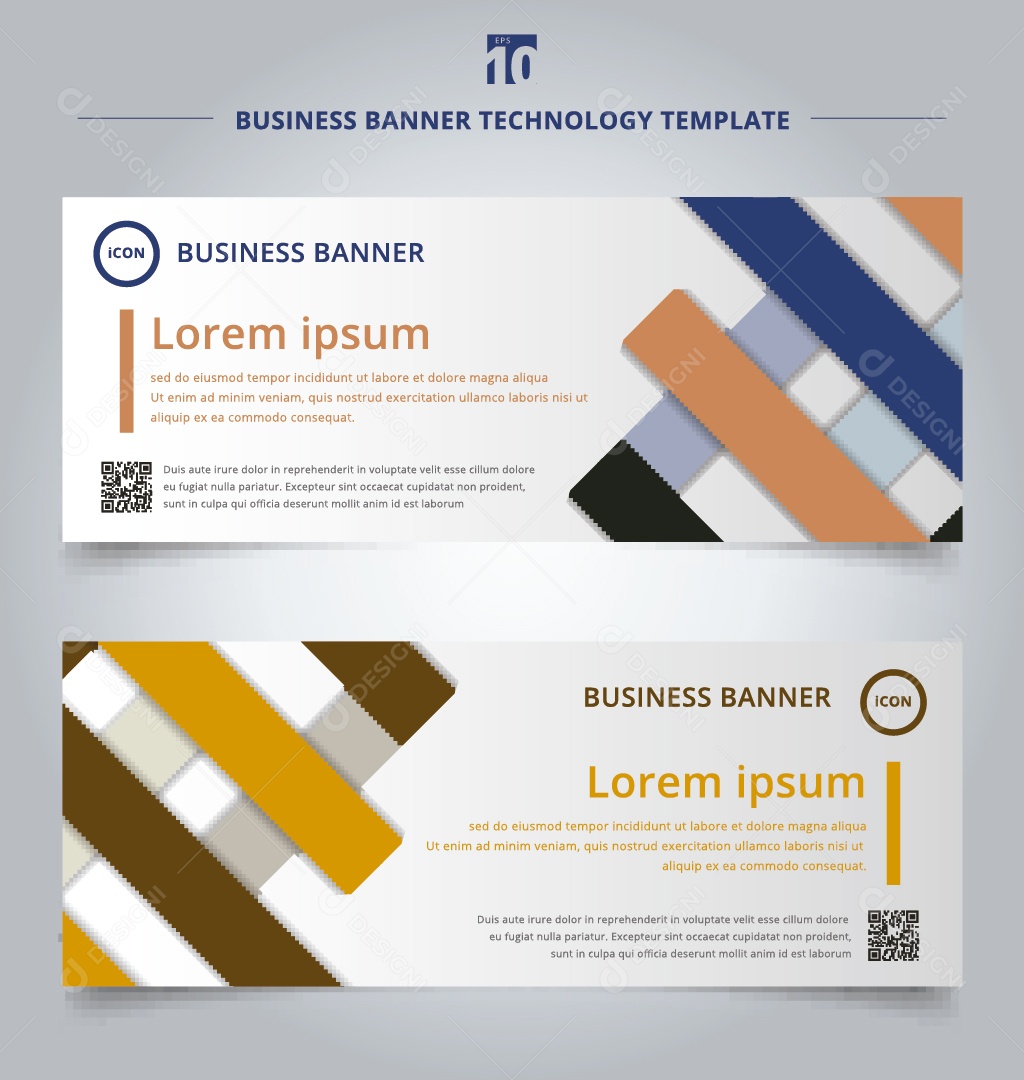 Modelo de Banner Ilustração Vetor EPS Editável