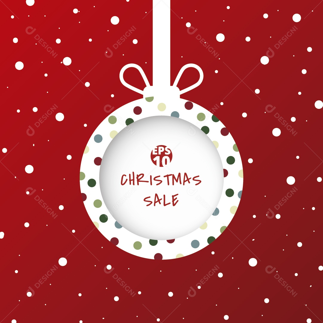 Bola de Decoração Promoção de Natal Ilustração Vetor EPS