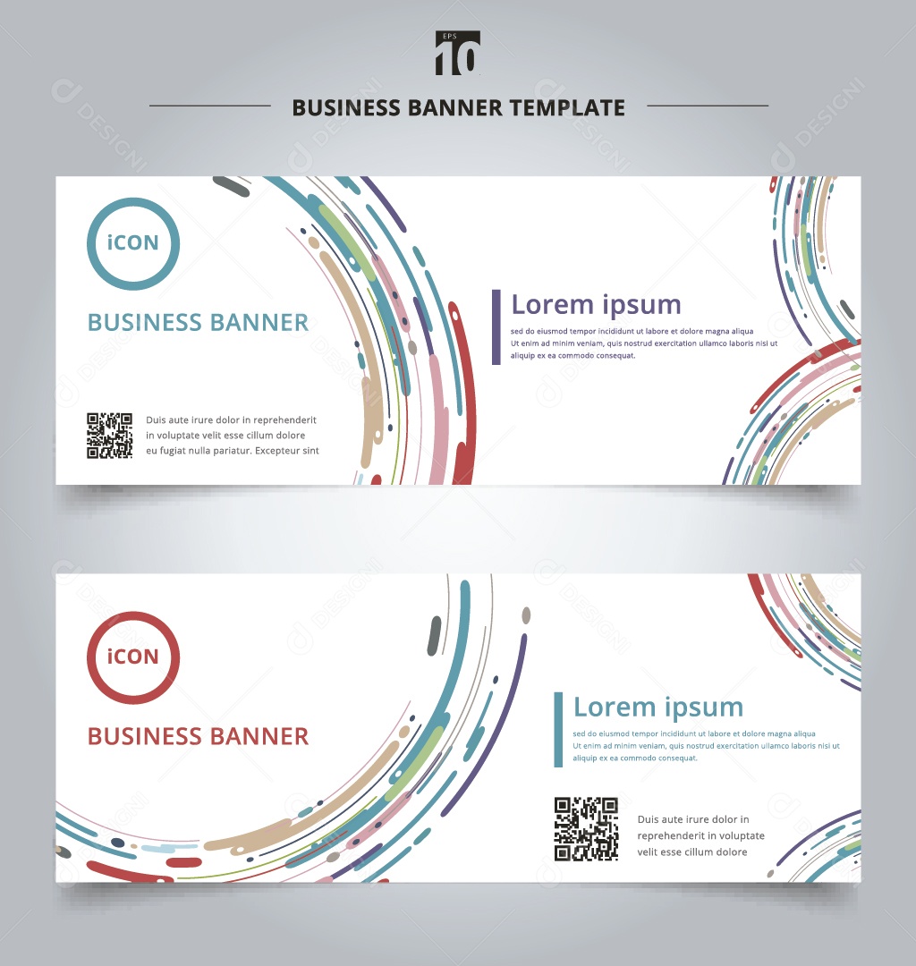 Modelo de Banner Ilustração Vetor EPS Editável