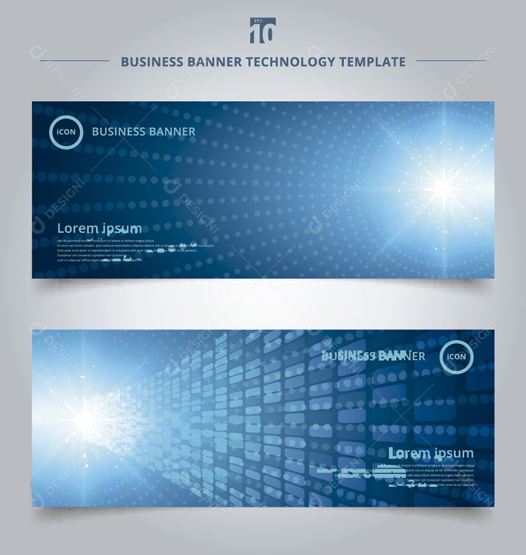 Modelo de Banner Ilustração Vetor EPS Editável