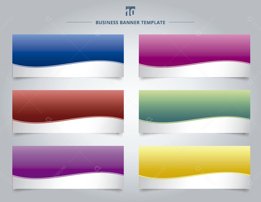 Modelo de Banner Ilustração Vetor EPS Editável