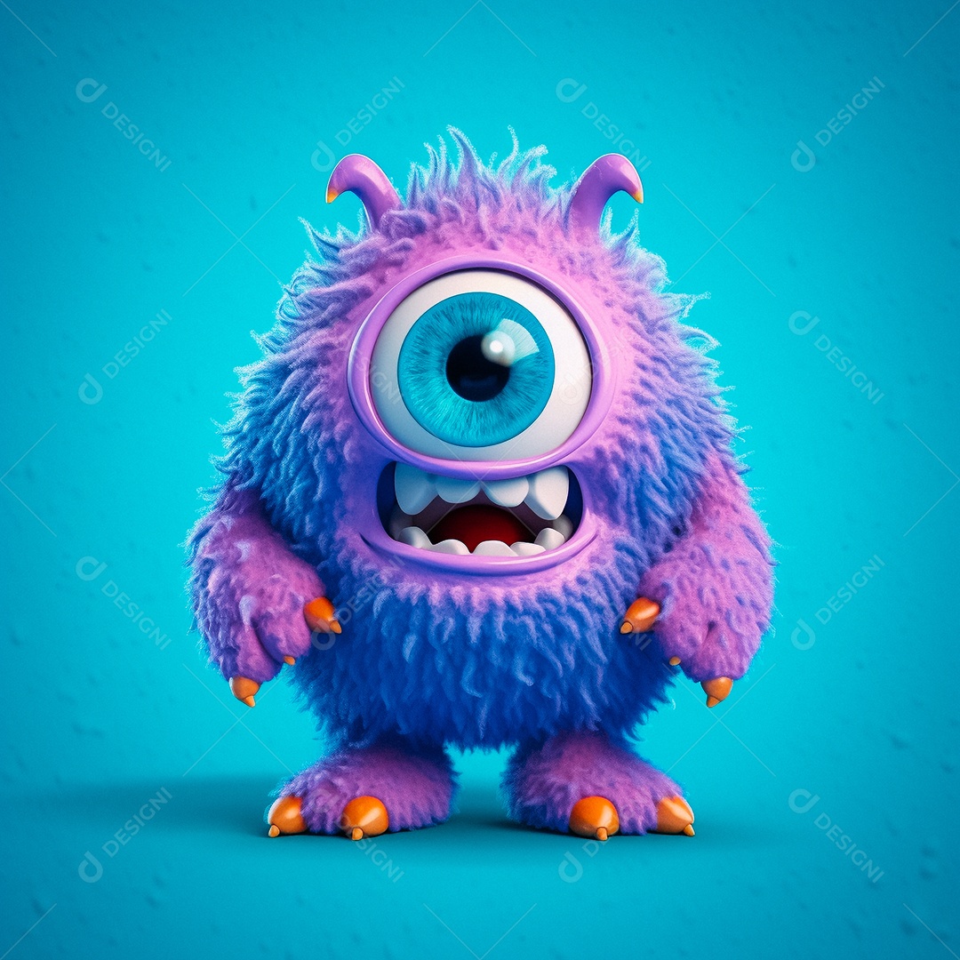 Zumbi 3d bonito dos desenhos animados