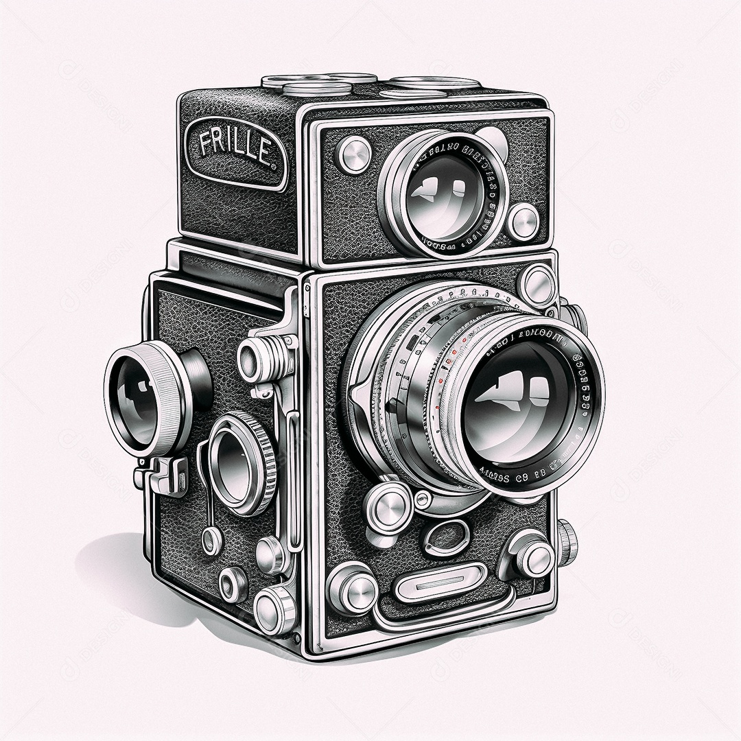 Câmera fotográfica vintage rolleiflex