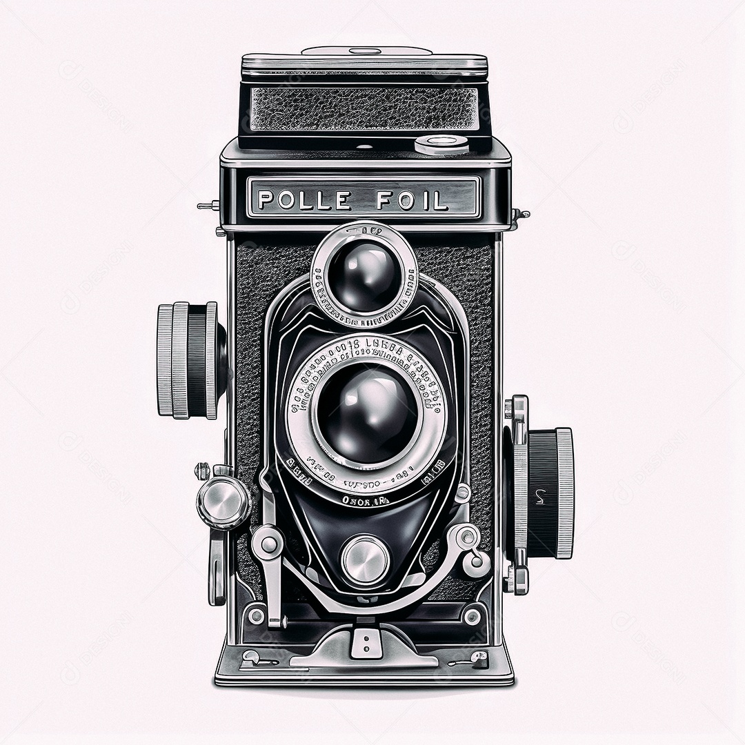 Câmera fotográfica vintage rolleiflex