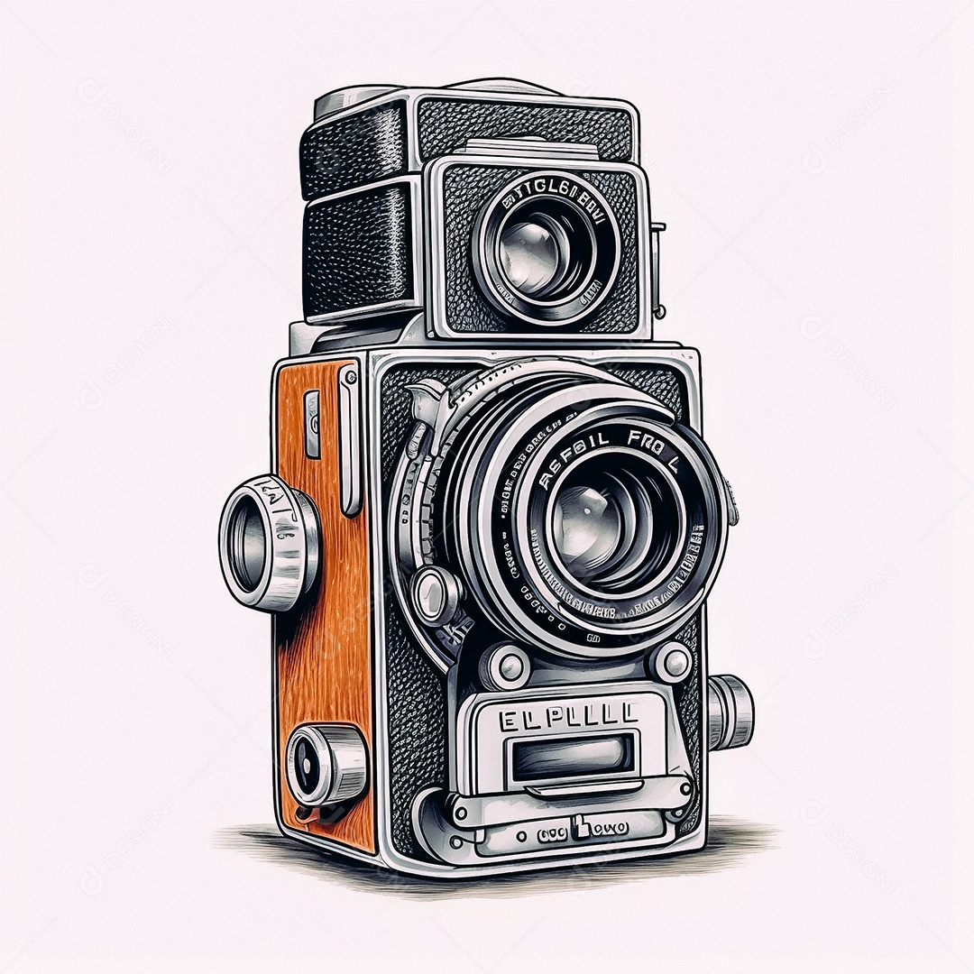 Câmera fotográfica vintage rolleiflex