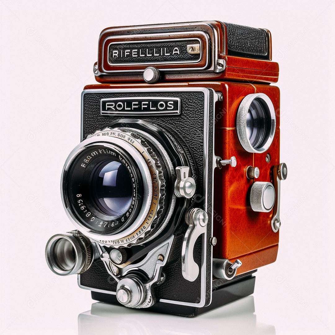 Câmera fotográfica vintage rolleiflex