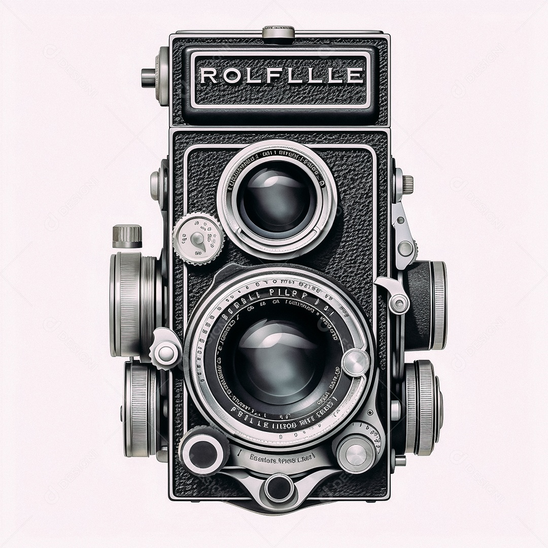Câmera fotográfica vintage rolleiflex