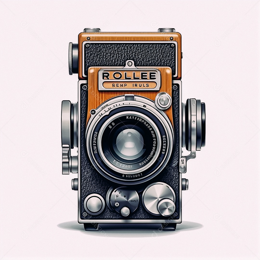 Câmera fotográfica vintage rolleiflex
