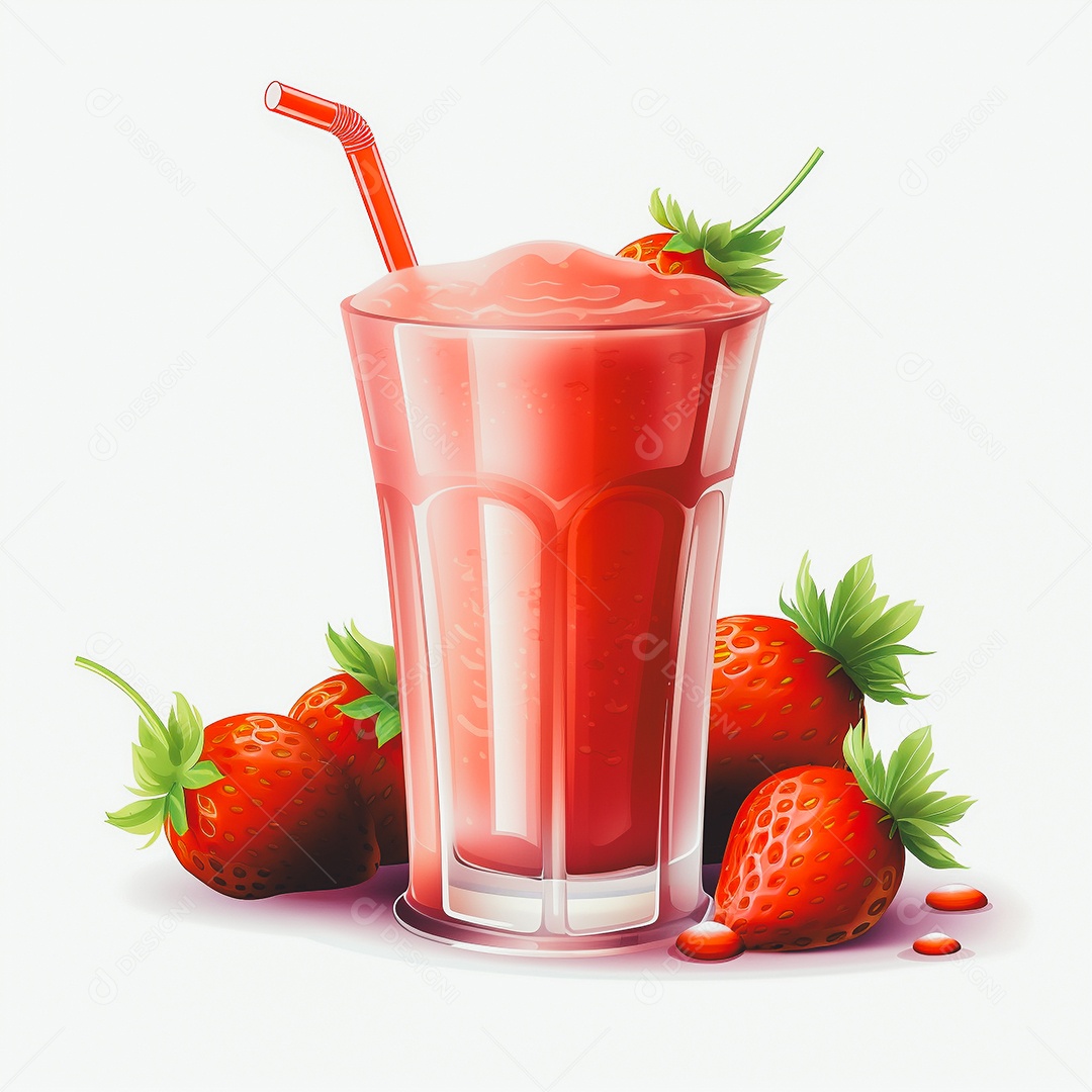 Copo de suco sobre uma mesa branca em um fundo isolado branco