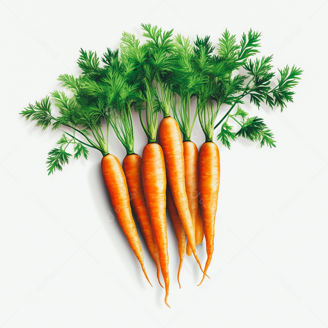 Cenouras sobre uma mesa branca em um fundo isolado