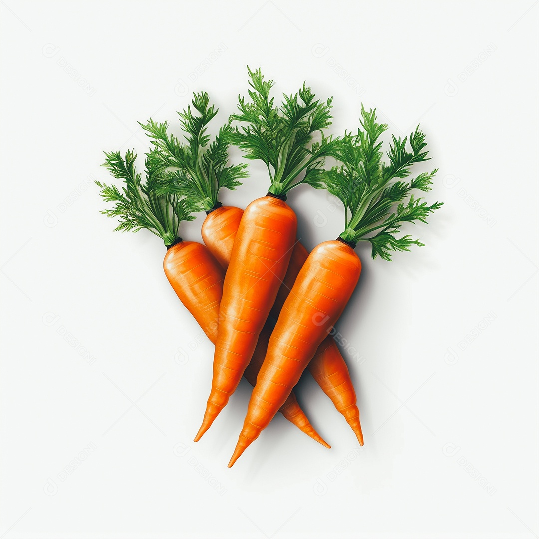 Cenouras sobre uma mesa branca em um fundo isolado
