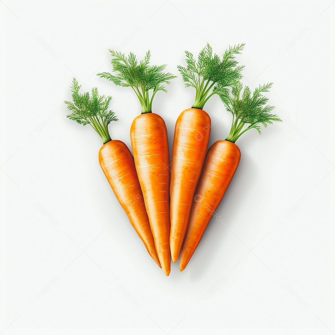 Cenouras sobre uma mesa branca em um fundo isolado
