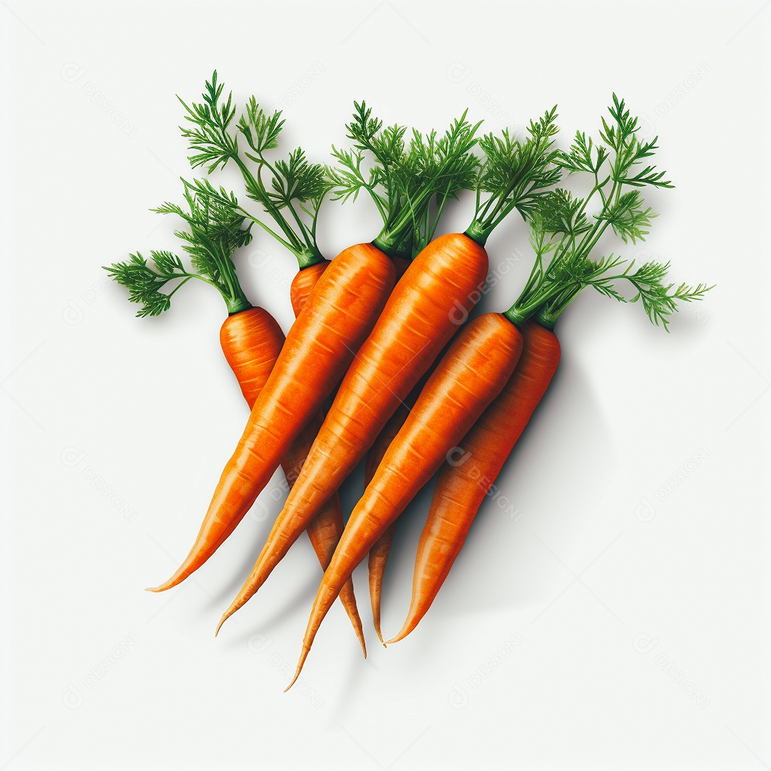 Cenouras sobre uma mesa branca em um fundo isolado