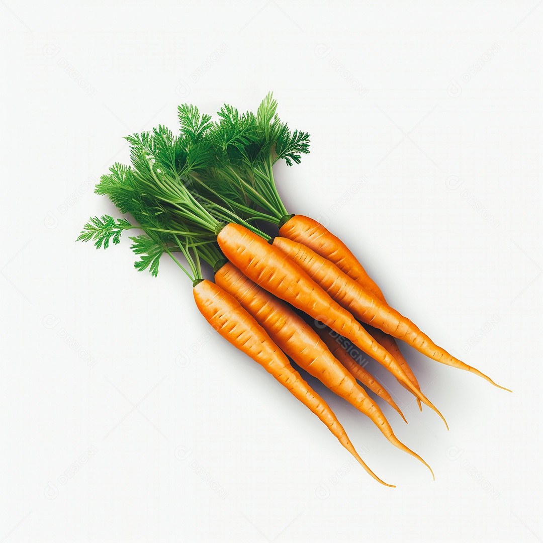 Cenouras sobre uma mesa branca em um fundo isolado