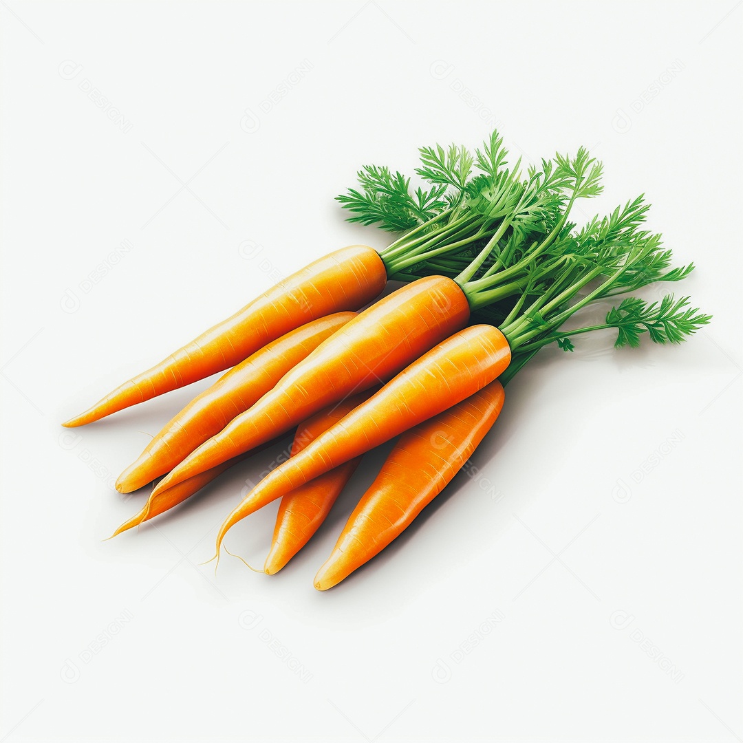 Cenouras sobre uma mesa branca em um fundo isolado