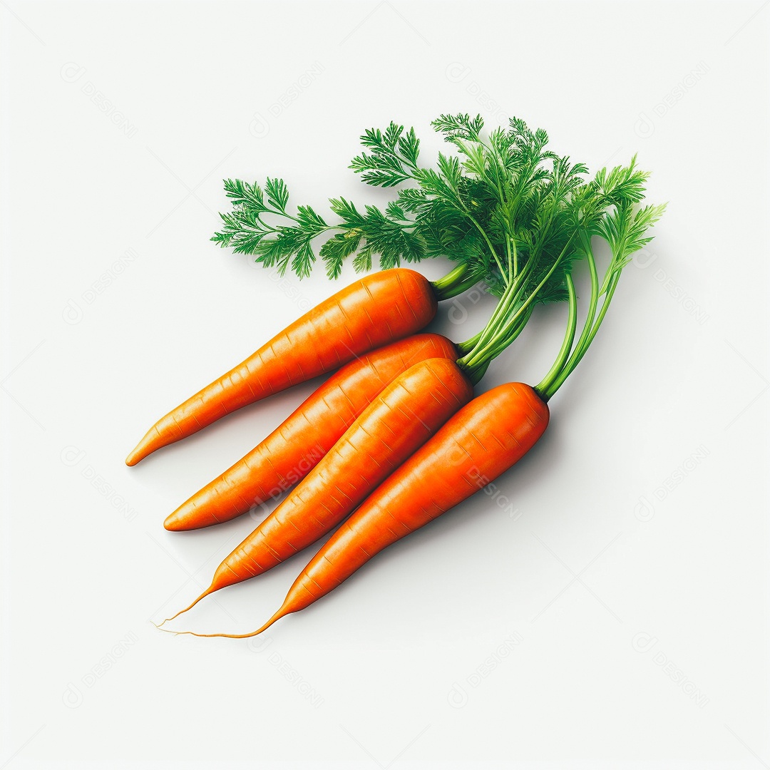 Cenouras sobre uma mesa branca em um fundo isolado