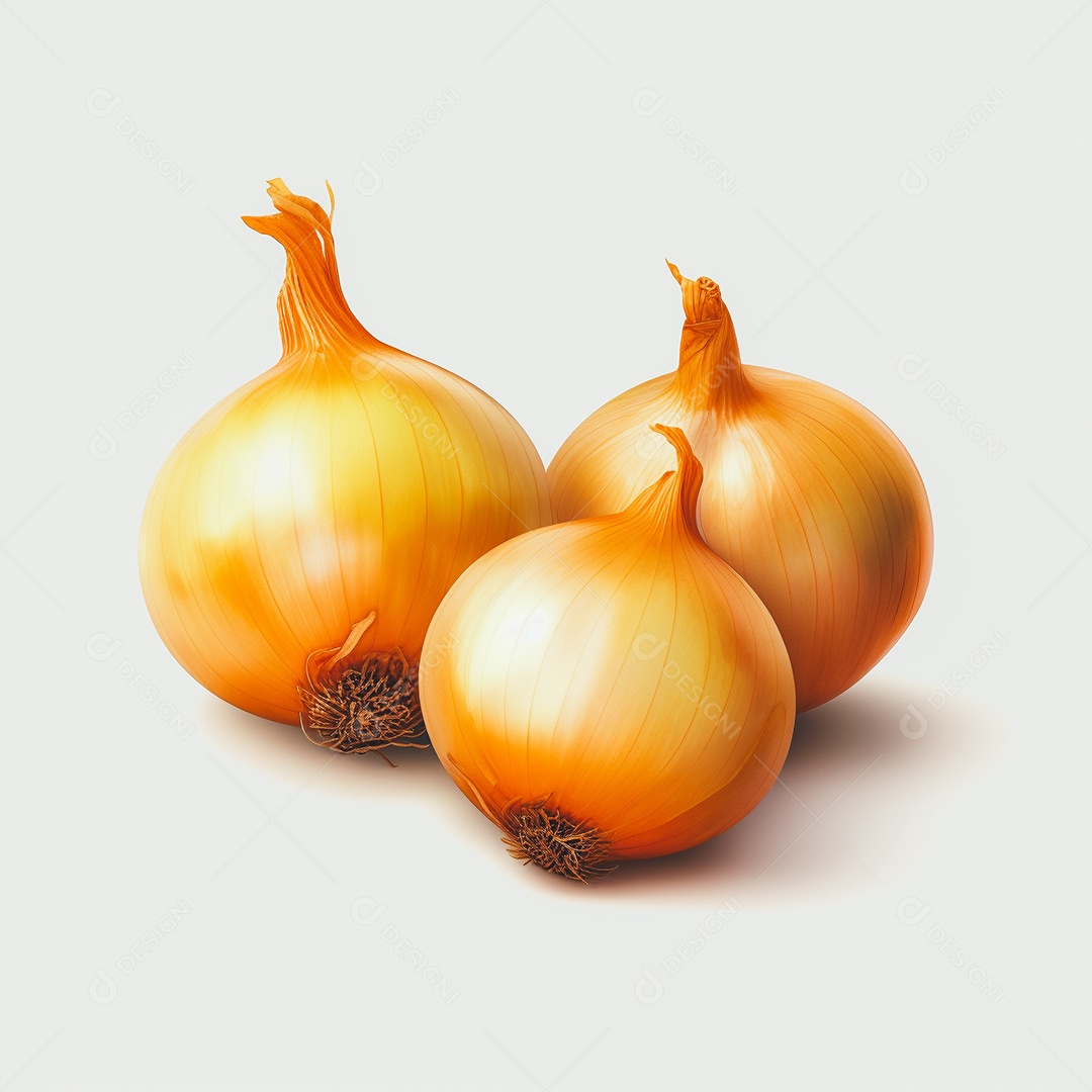 Cebola sobre uma mesa branca em um fundo isolado