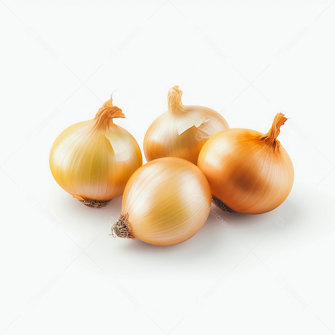 Cebola sobre uma mesa branca em um fundo isolado