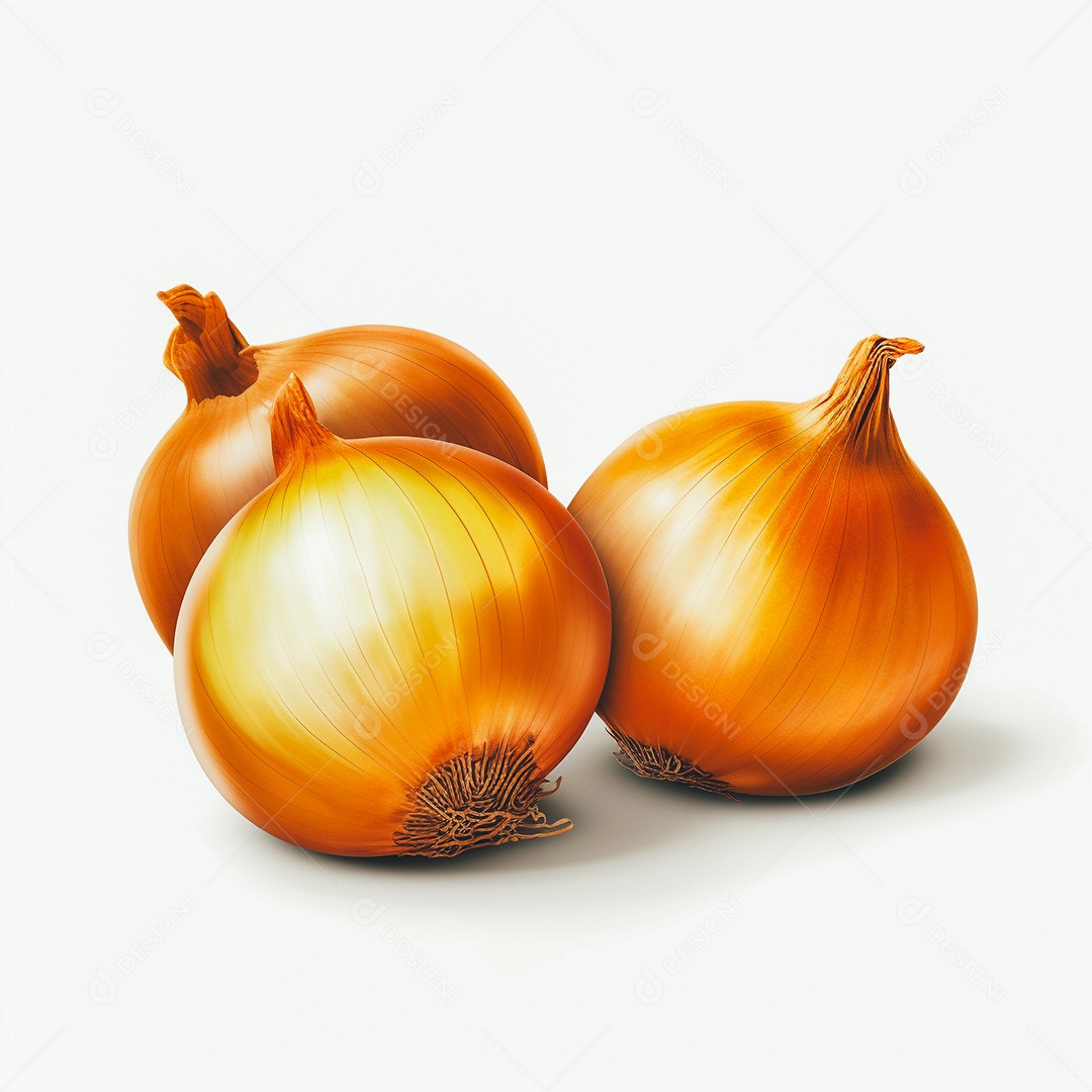 Cebola sobre uma mesa branca em um fundo isolado