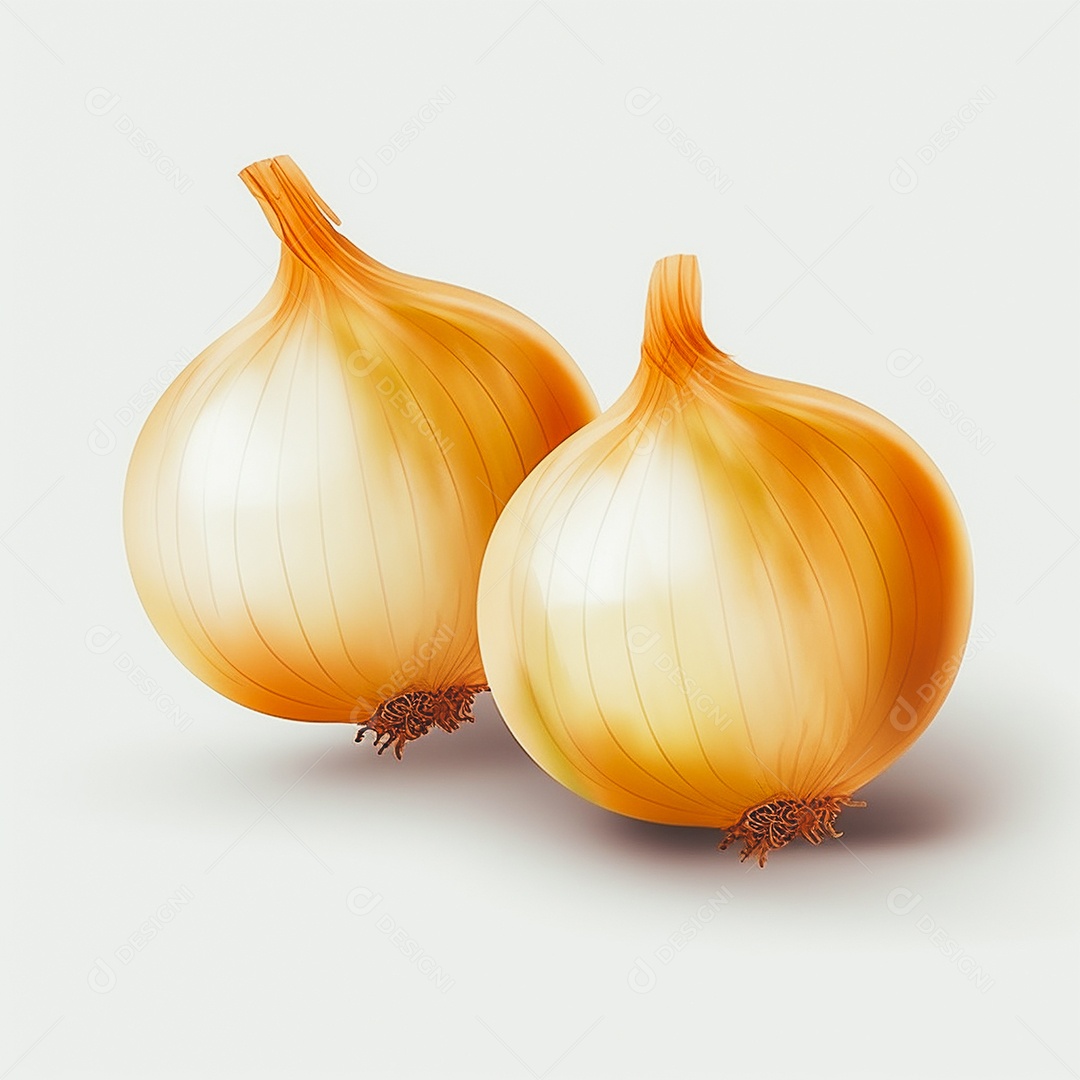 Cebola sobre uma mesa branca em um fundo isolado