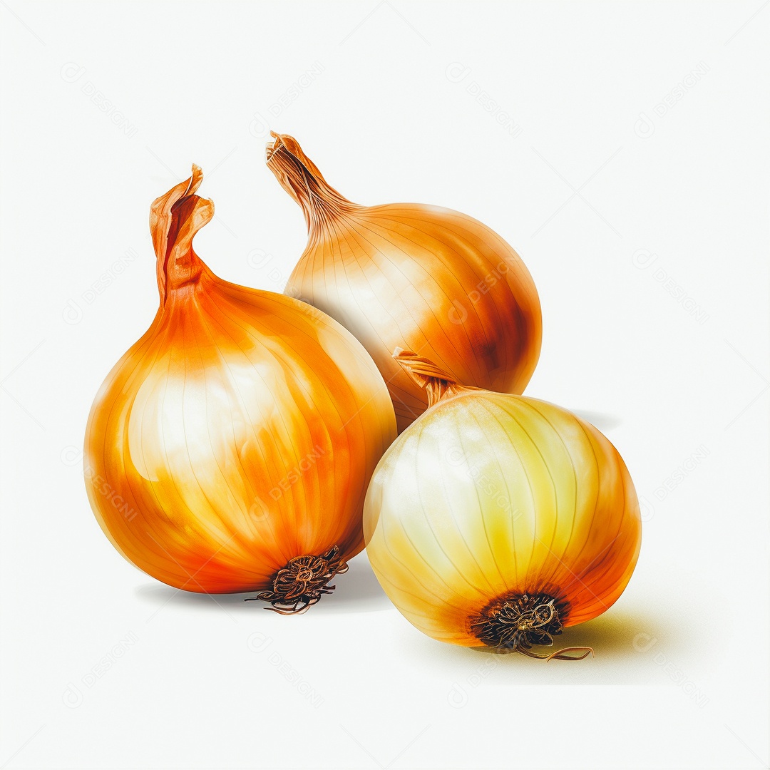 Cebola sobre uma mesa branca em um fundo isolado