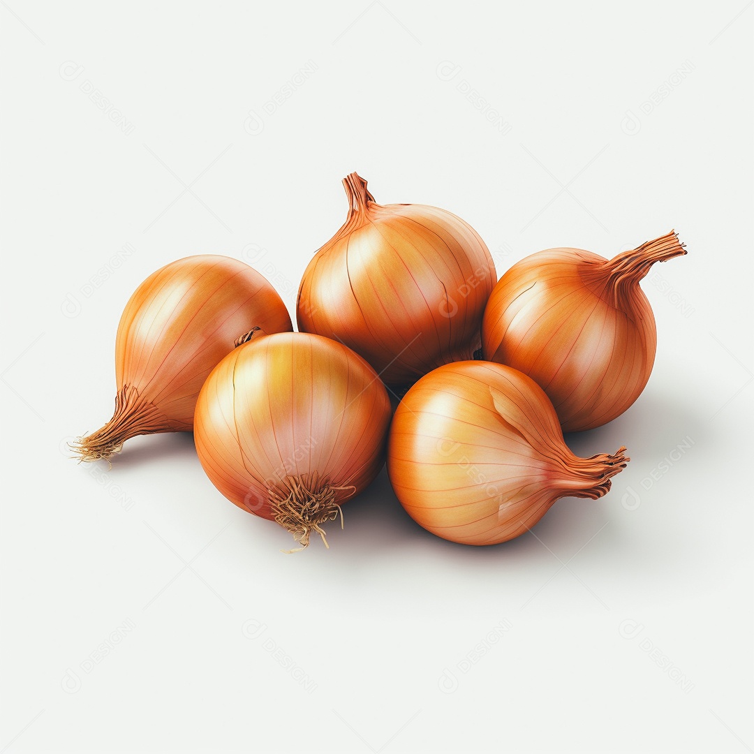 Cebola sobre uma mesa branca em um fundo isolado