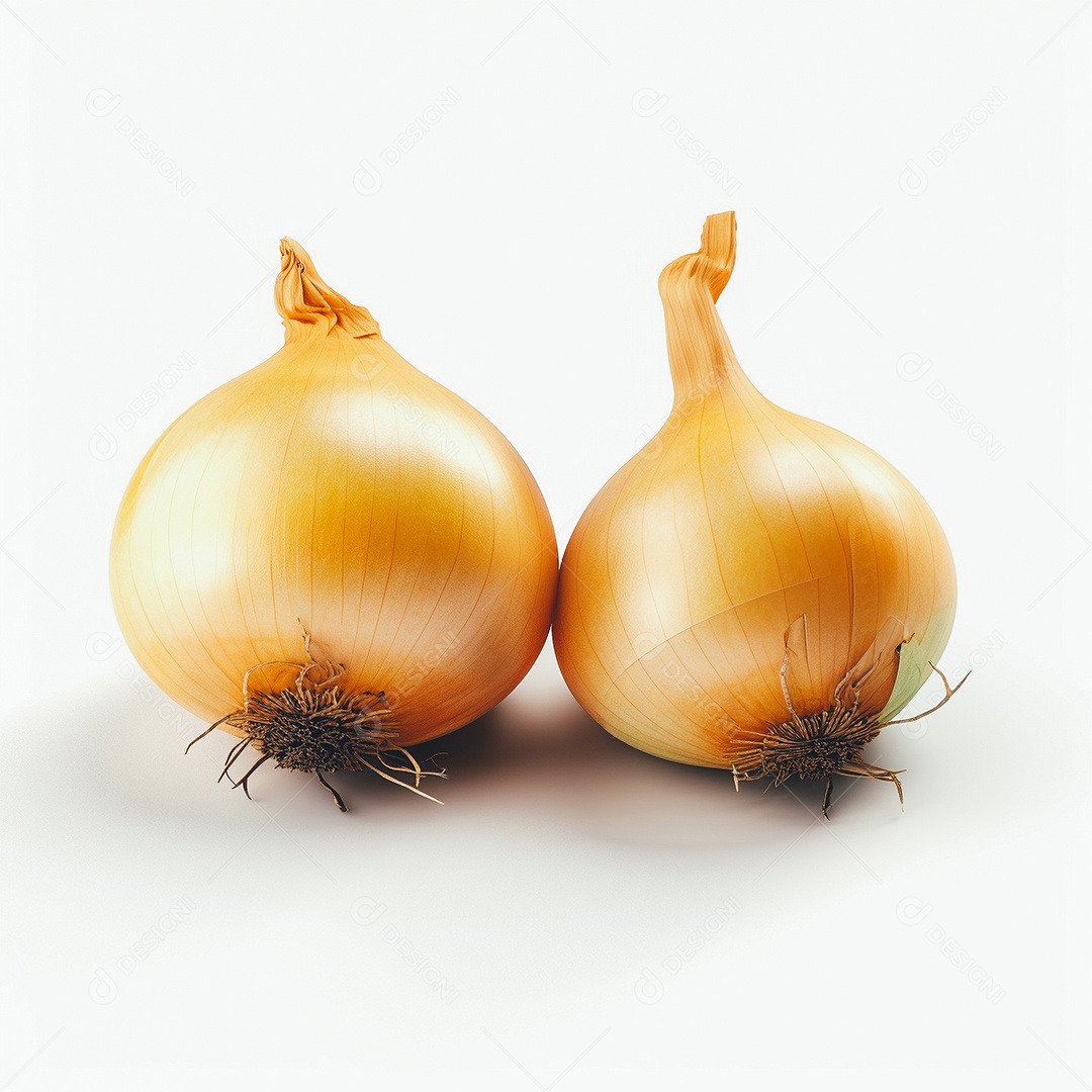 Cebola sobre uma mesa branca em um fundo isolado