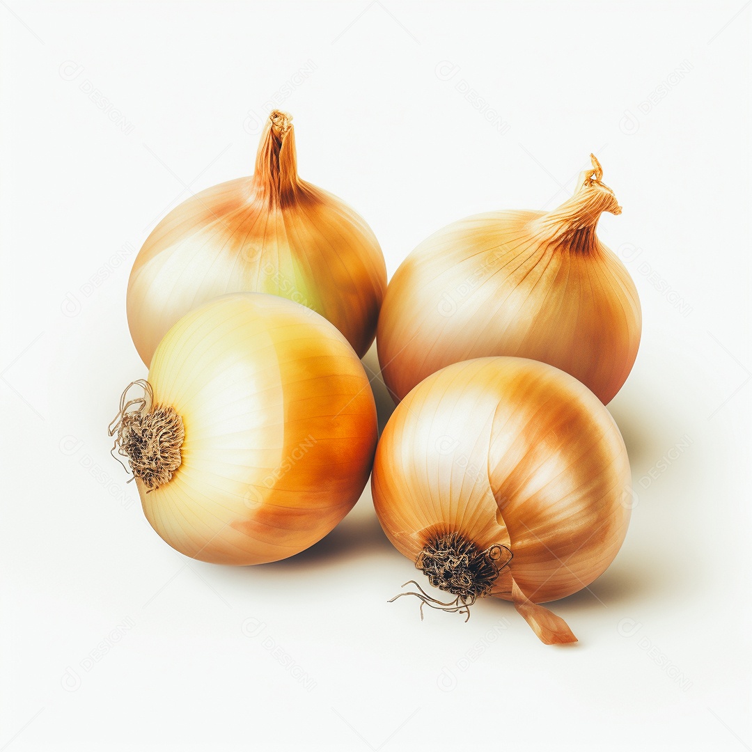 Cebola sobre uma mesa branca em um fundo isolado