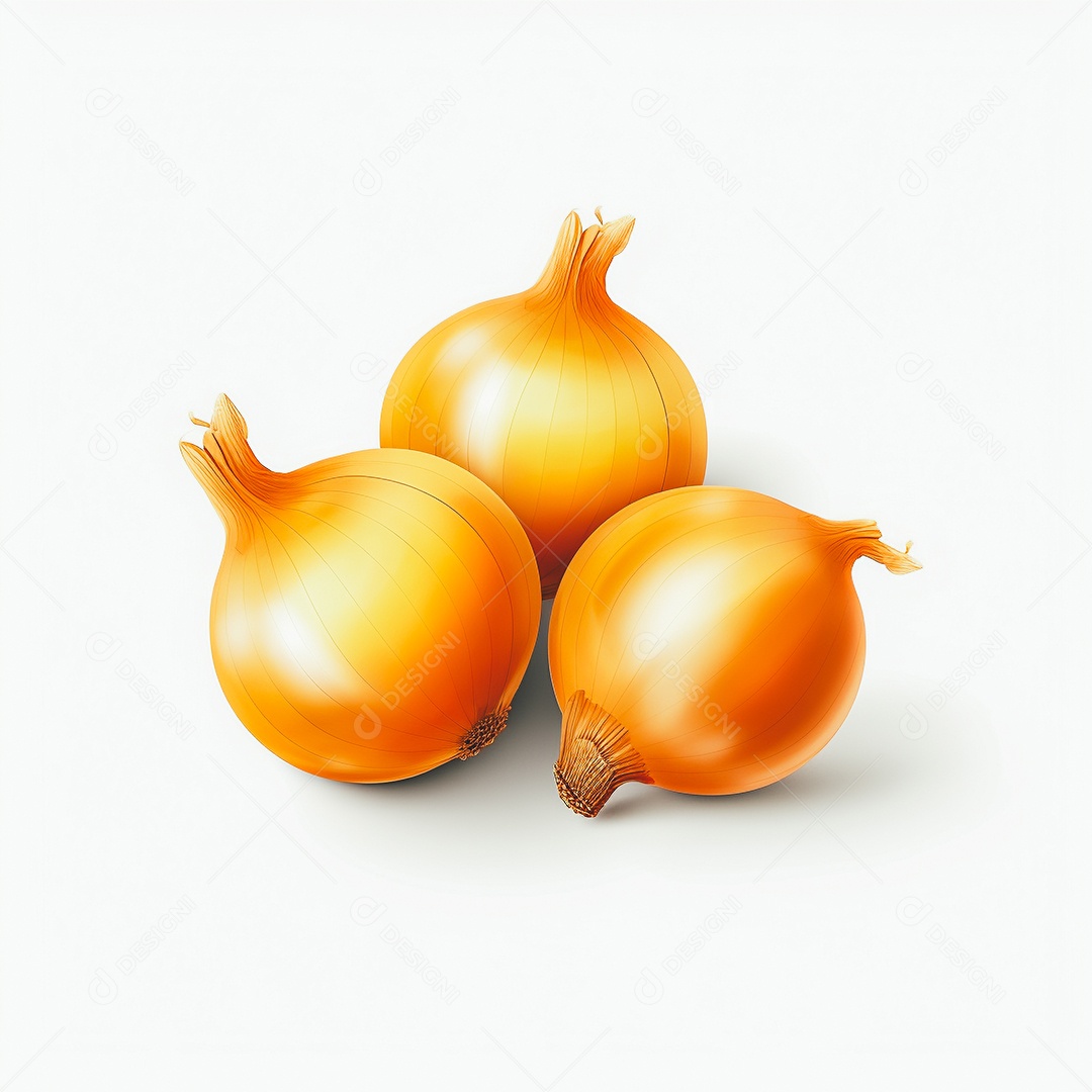 Cebola sobre uma mesa branca em um fundo isolado