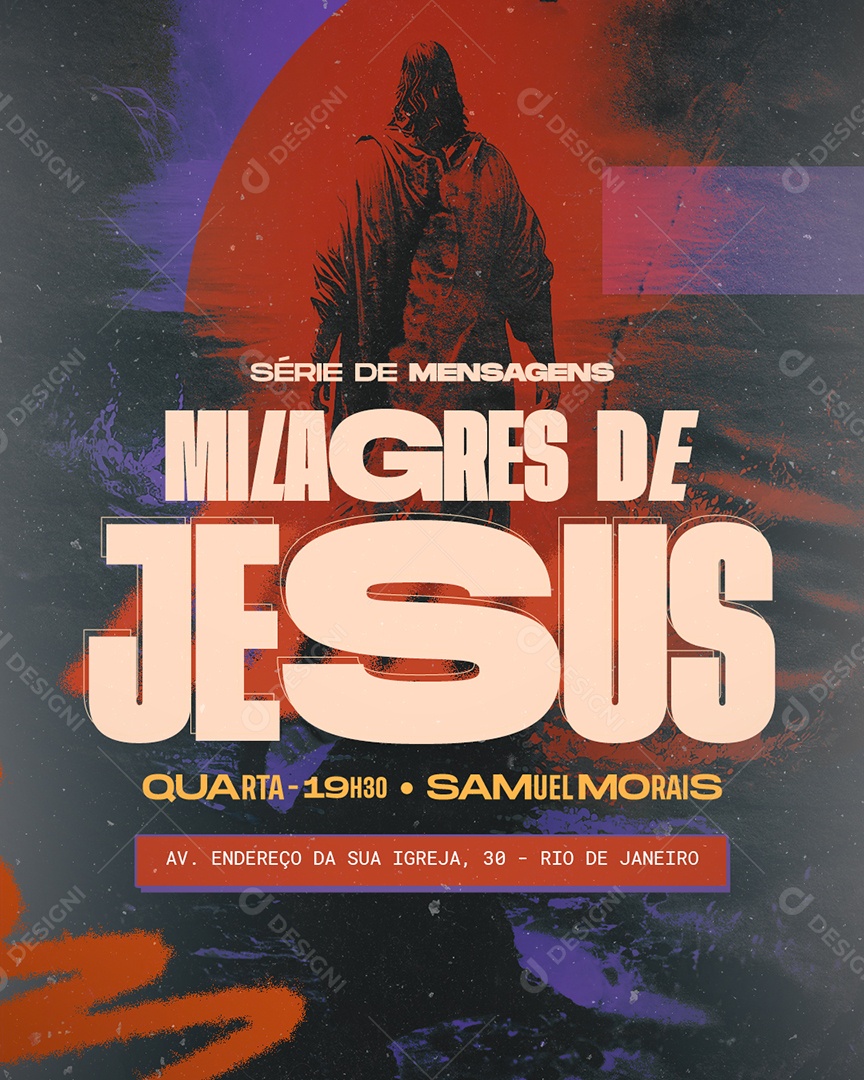 Série De Mensagens Milagres De Jesus Social Media PSD Editável