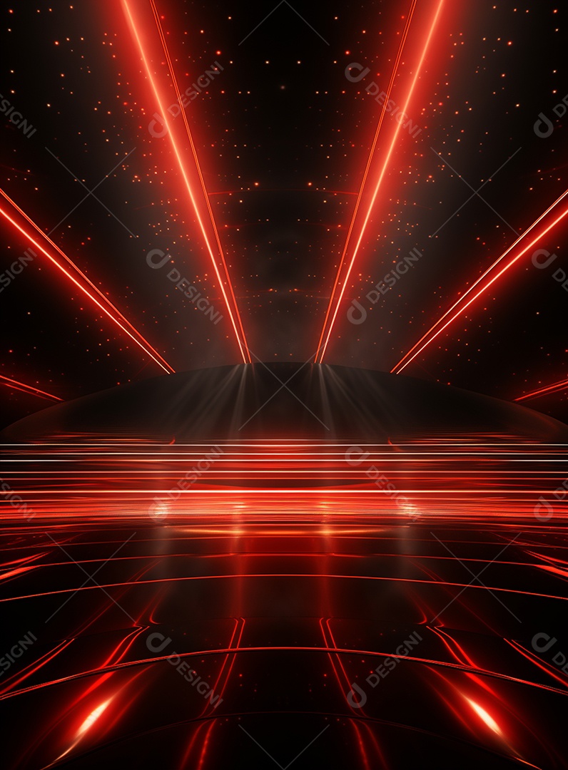 Pano de fundo com iluminação de holofotes vermelhos para folhetos imagem realista ultra hd design alto