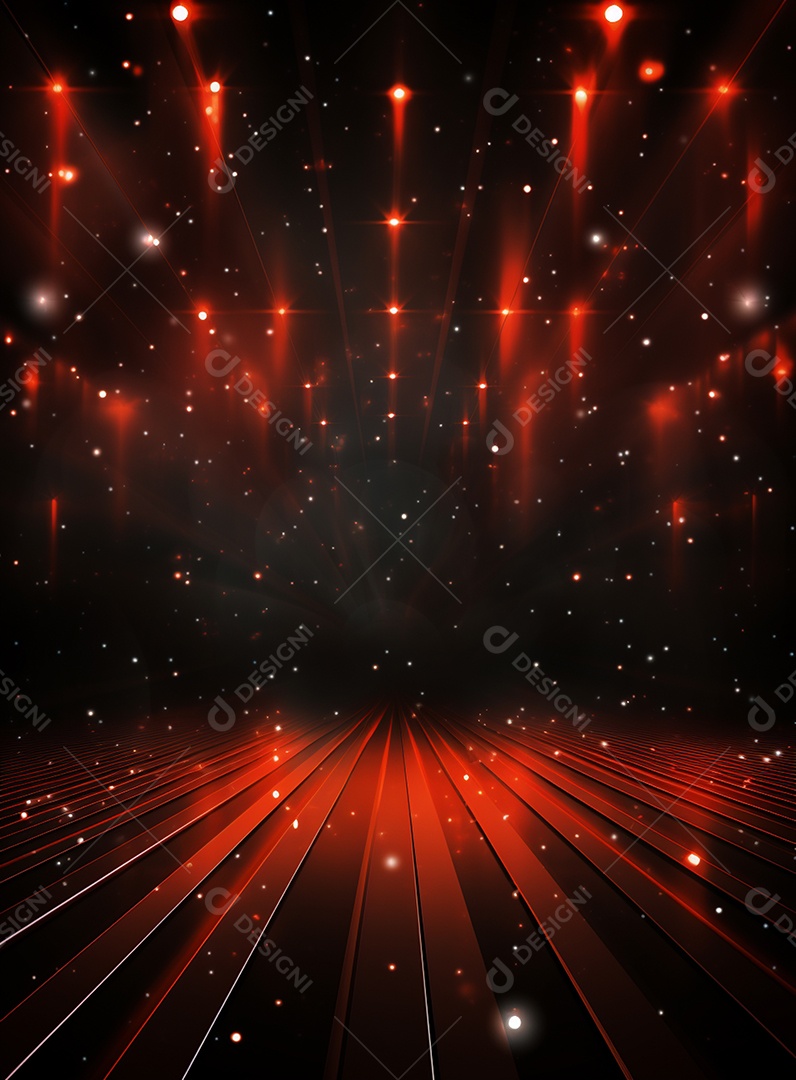 Pano de fundo com iluminação de holofotes vermelhos para folhetos imagem realista ultra hd design alto